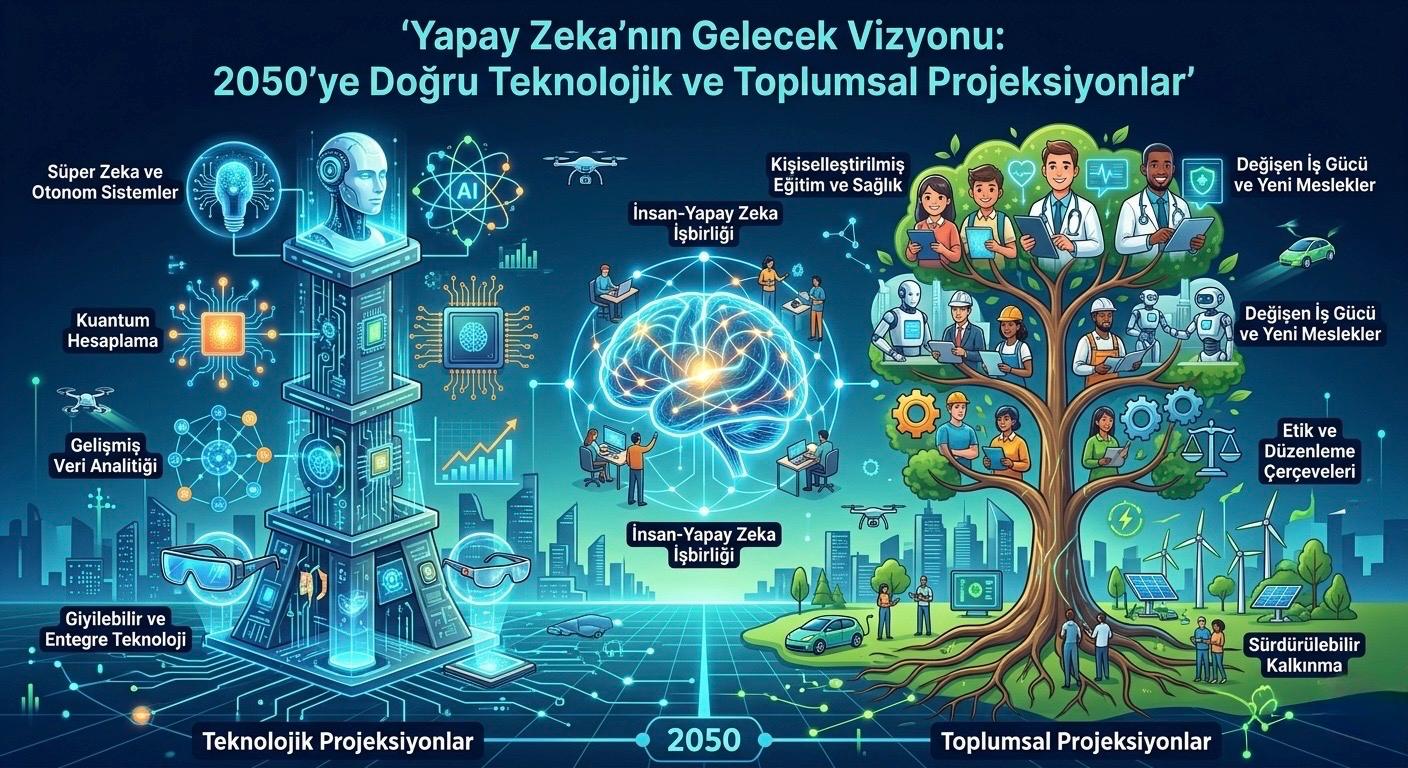 Yapay Zeka’nın Gelecek Vizyonu: 2050’ye Doğru Teknolojik ve Toplumsal Projeksiyonlar
